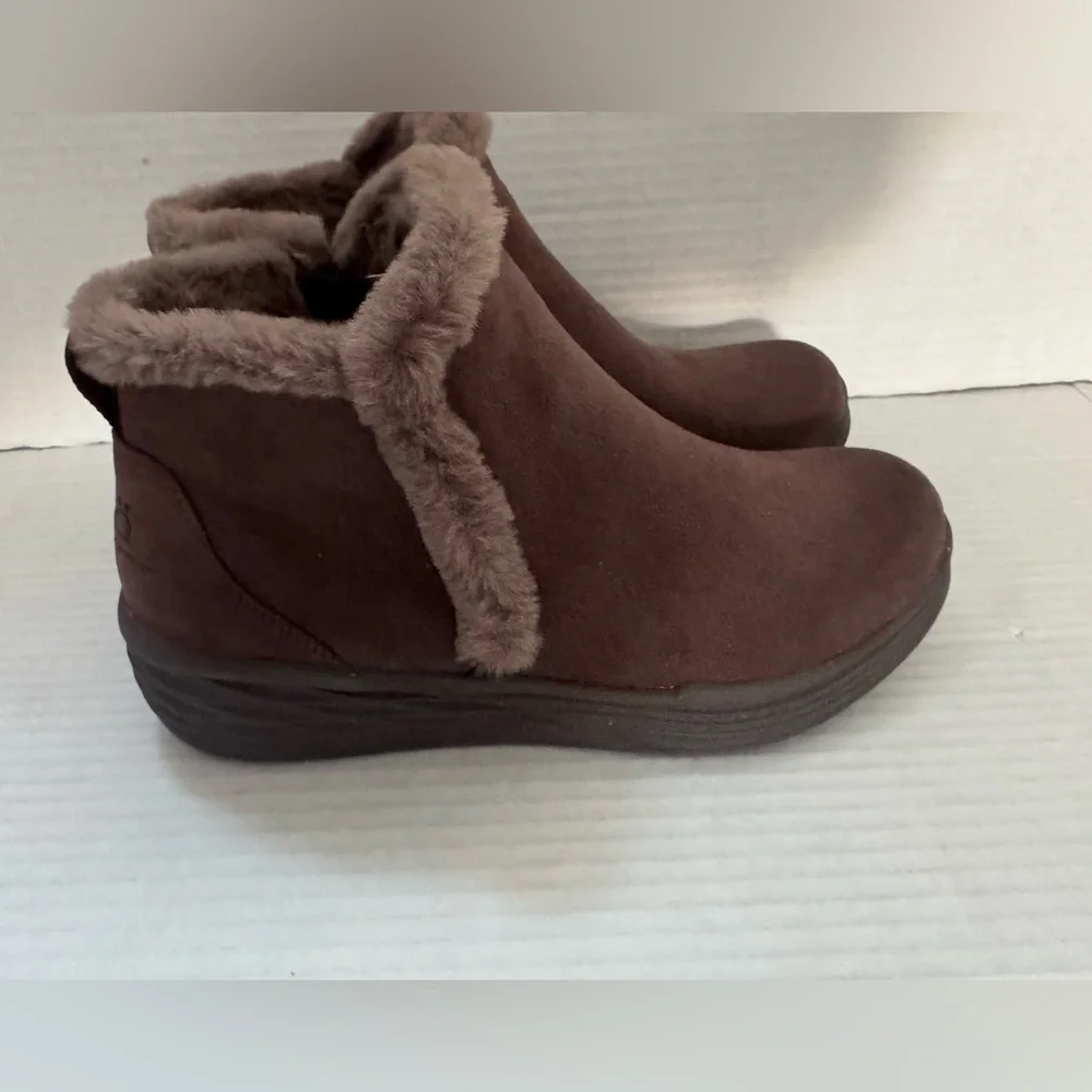 NEW Ryka Amaze Brown Faux Fur Ankle Booties Women’s Shoes Boots‎ Lightweight 5.5